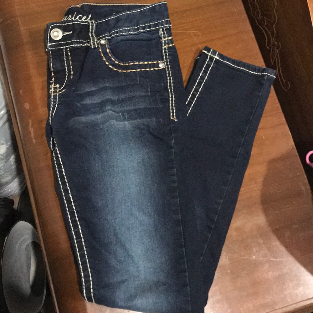Jeggings with rhinestones & sequins